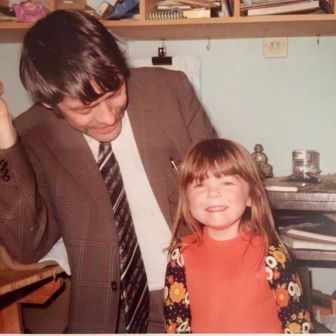 Jules White with her dad.